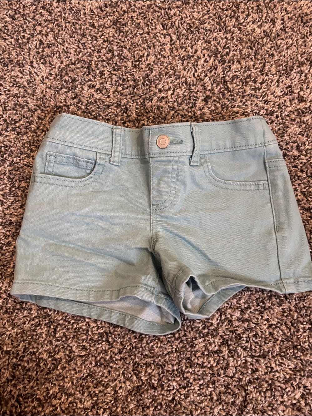 Wonder Nation Light Sage Green Girls' Casual Shorts